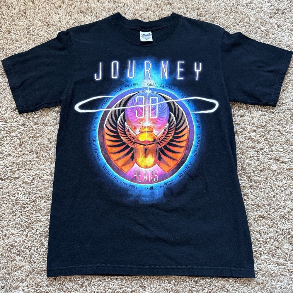 Vintage 2005 Journey‎ 30 Year Anniversary T-Shirt Size Small Double Sided Rare